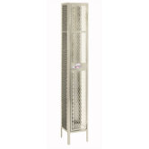 Expanded Metal Lockers - Single Tier - 2 Sections (Unassembled)