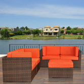 Nice 5 Piece Deep Seating Group with Cushions