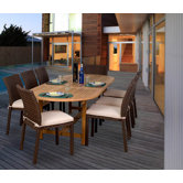 Amazonia Alexandria 9-Piece Teak/Wicker Dining Set