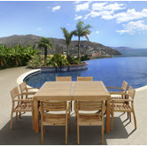 Amazonia Teak Phoenix 9 Piece Dining Set