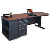 Teachers 87" Conference Desk with Bookcase