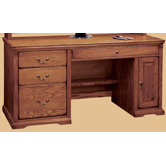 Scottsdale Oak Computer Desk and Optional Hutch