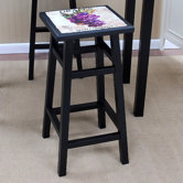 30" Grape Bar Stool in Distressed Antique Black