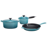 Essential Enameled Cast Iron 5-Piece Cookware Set