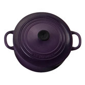 Round French Oven Magnet in Cassis