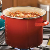 Enamel On Steel Stock Pot with Lid