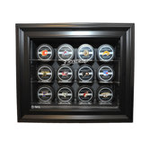 NHL Twelve Puck Cabinet Style Display Case in Black