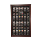 Sixty Puck Cabinet Style Display Case in Mahogany