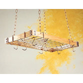 Gourmet Wood Hanging Pot Rack