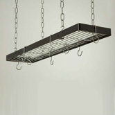 Rectangle Hanging Pot Rack with Grid