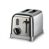 Metal Classic 2-Slice Toaster in Black and Stainless