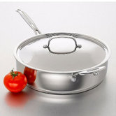 Chef's Classic Stainless Cookware 5.5-qt. Saute Pan with Lid