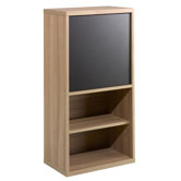 Infini-T One Door Bookcase in Biscotti and Espresso