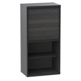 Sereni-T One Door Bookcase in Black Satin/Ebony