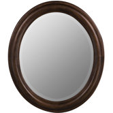 Addison Oval Mirror in Tobacco Finish