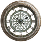 Claudia Wall Clock in Distressed Aged Copper