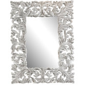 Stockton Mirror in Distressed Aged White