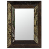 Langley Mirror in Distressed Rustic Wood