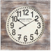 Augusta Clock in Distressed White Wash