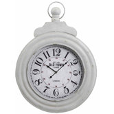 Dillon Clock Distressed Cream