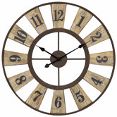Minden Clock in Distressed Rustic Bronze