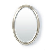 Blake Oval Wall Mirror in Antique Silver