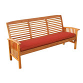 Patio Garden Bench with Cushion