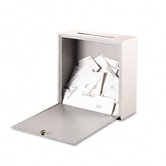 Wall-Mountable Interoffice Mail Collection Box, 18w x 7d x 18h, Platinum