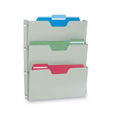 Triple Wall Pocket, 14-1/2"x1"-2-1/2"x17-1/2", Platinum