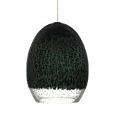 Silver Glaze 1 Light Monopoint Pendant