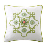 Gramercy Paisley Square Pillow in White