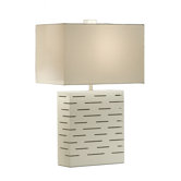 Rift Reclining Table Lamp in Gloss White