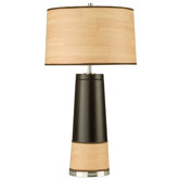 Cork Table Lamp in Dark Brown