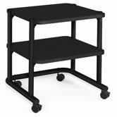 24" Office Equipment Utility Cart in Black