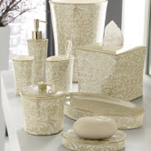 Bedminister Scroll Bath Accessory Collection in Cr&egrave;me Brulee