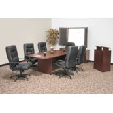 71" x 35"  Boat Shape Conference Table Office Set