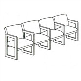 Classic Four Seats with Full Back