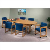 Contemporary Series 120" Oval Conference Table (Trestle Base)