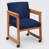 Classic Tapered Guest Arm Chair with Sled Base