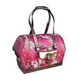 Precious Tote-o-Pet Carrier in Burgundy Flower Brocade