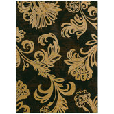 Home Nylon Bahama Black Bloom Rug