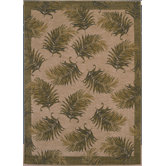 Home Nylon Tahitian Breeze White/Green Novelty Rug