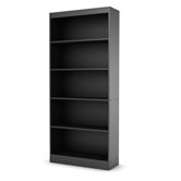 Axess Five Shelf Bookcase in Black