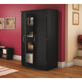 Morgan Collection Storage Cabinet in Pure Black
