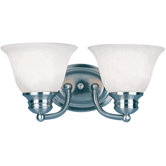 Malibu Two Light Bath Vanity in Satin Nickel