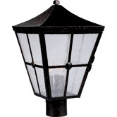 Castille Outdoor Post Lantern in Country Forge