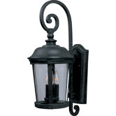 Dover Vx 3 Light Outdoor Wall Light with Seedy Glass