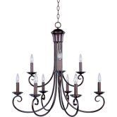 Loft 9 Light Candle Chandelier
