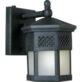 Scottsdale Ee Outdoor Wall Mount with Frosted Seedy Glass
