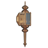 Builder Brass Short  Outdoor Wall Lantern with Long Arm